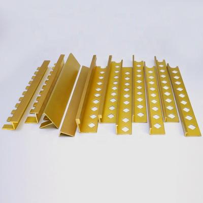 China Modern Wholesale Gold Channel Competitive Price Solid Brass Tile Trim for sale