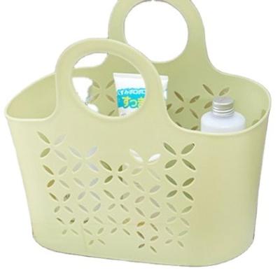 China Bathroom Minimalist Portable Bath Laundry Hamper Dirty Laundry And Soft Drain Basket Fashionable Cavity Storage Basket Bath Supplies for sale