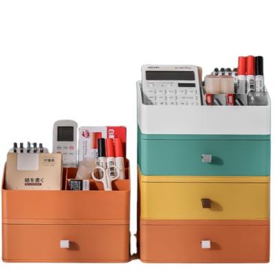 China Sustainable Drawer Type Compartment-Table Storage Box Cosmetics Shelf Tidy Dustproof Items On Student Desks for sale