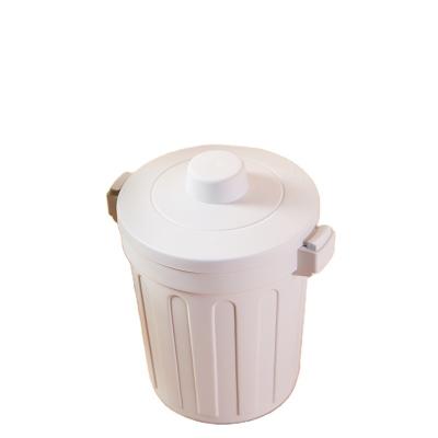 China Viable With Car Sanitary Home Small Lid Bucket Bucket Sundries Multifunctional Mini Top Block Rotating Desktop Trash Can for sale