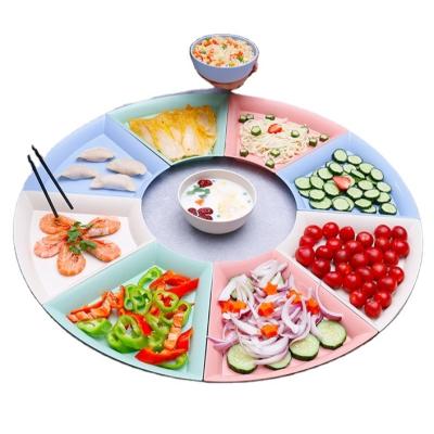 China Viable Trapezoidal Dish Round Table Dish Crescent Home Dining Dish Set Combination Personality Net Red Butterfly for sale