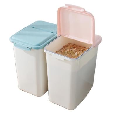 China Viable sealed drum 10kg rice storage box rice drum flour large drum moisture-proof kitchen storage for sale