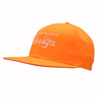 China Fashion JOINT Custom Embroidery Polyester Snapback Hat Orange Basketball Hat for sale