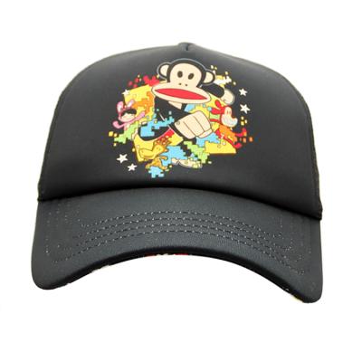 China JOINT Wholesale Custom Print Logo Kids Character 5 Panel Trucker Hats for sale