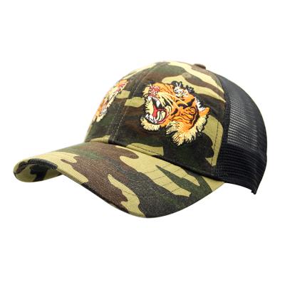 China JOINT Custom Mens Camouflage Mesh Trucker Hat Camouflage Baseball Cap for sale