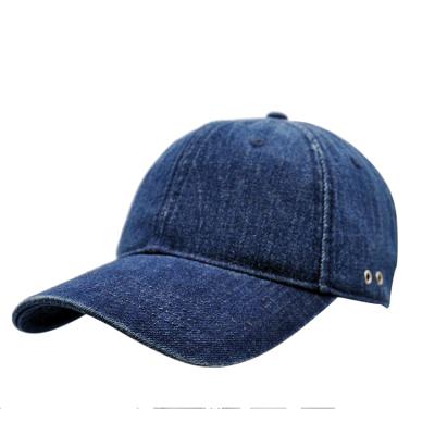 China JOINT Custom Plain Denim Cotton Washed Twill Baseball Cap for sale