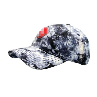 China JOINT Custom Tie Dye Printing Metal Dad Hats Embossed Buckle Baseball Cap With Logo Custom for sale