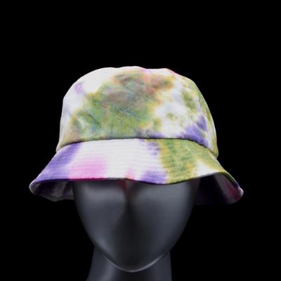 China Character Shanghai Manufacturer Custom Women Fashion Tie Dye Colorful Bucket Hats With Logo for sale