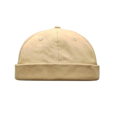 China COMMON 6 Custom White Panel Adjustable Brimless Docker Hats Rolled To Slap Unisex Docker Hats for sale