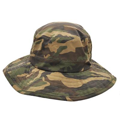 China Character Outdoor Camouflage Wide Brim Fishing Hat Bucket Hat For Men for sale