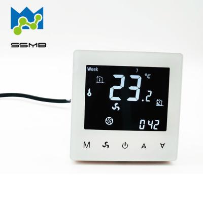 China FCU Tuya Modern High Quality Digital Display Thermostat Weekly Programmable Wifi for sale