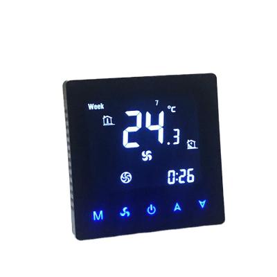 China Modern LCD Wifi Air Conditioning Central Fan Coil Programmable Room Thermostat Radiator for sale