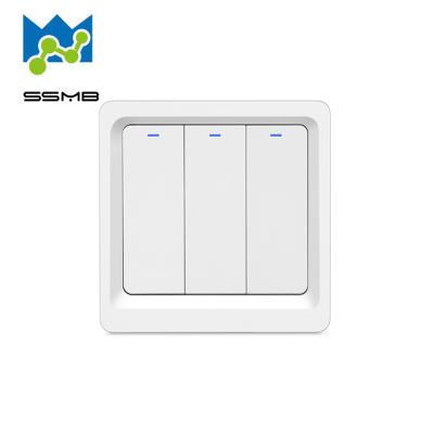 China ABS+ tempered glass style wall switch modern smart lamp switch panel smart wifi switch home wall for sale