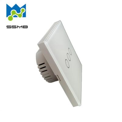 China ABS+ Tempered Glass Premium Wall Smart Home Light WiFi Switch Remote Touch Wall Switch for sale