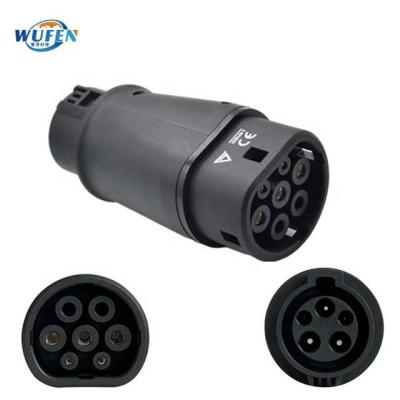 China New Energy Vehicle Adapter Type 1 To Type 2 EV Converter 32A TQ01 for sale