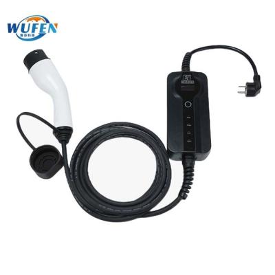 China Electric Vehicle Charger Home Travel Charger 5m Portable European Standard 10A16A Type for sale