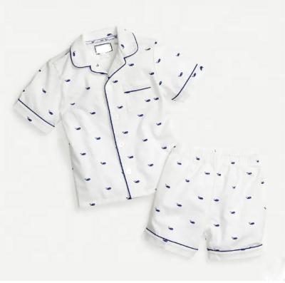 China Thermal 2022 Customized Simple Kids Cotton Sleepwear Loungewear Child Pajamas Shorts Set for sale