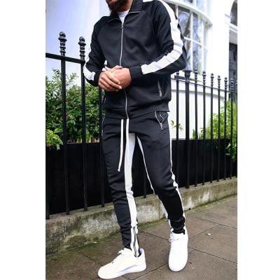 China Wholesale Viable Mens 2 Piece Zipper Sweat Suits Tracksuits For Mens Hip Hop Jogger Sportswear Running Autumn Custom Sweatsuit Vendor 2022 for sale