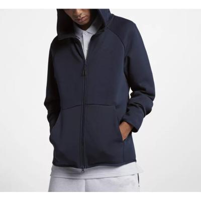 China Cheap High Quality Anti-Shrink Winter Men's Single Zipper Funnel High Neck Simple Empty Hoodies For Men for sale