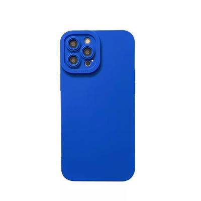 China Hot Selling Slim Hole Phone Case Shockproof For iPhone 13 12 11 pro Se 2020 Max Mini XR 7 8 plus X Xs Klein 2022 dark blue soft silicone cover for sale