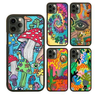 China Shockproof Trippy Psychedelic Hippie Cell Phone Case Cover Fit For iPhone 13 12 11 Pro 7+ X XR TPU PC Phone Case for sale