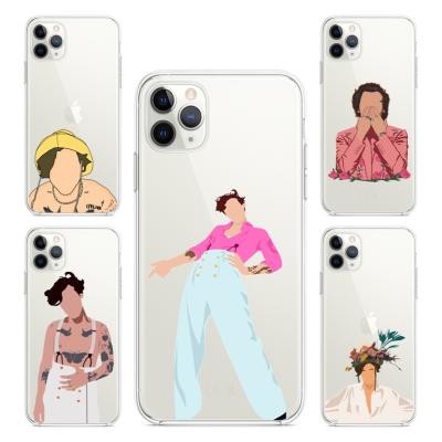 China Harold Styles Simple Design Ins Style Shockproof Soft Transparent TPU Phone Case For iPhone 13Pro 13 12 11 Pro 8 7 Max Plus Xs XR Max Case for sale