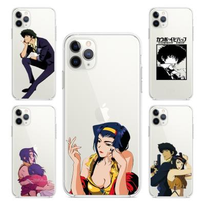 China Hot Anime Cowboy Bebop Transparent TPU Shockproof Phone Case For iPhone 11 12 13 13ProMax XR XsMax 7 8 Plus Soft Clear Phone Cover for sale