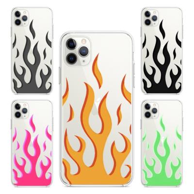 China Fashion Flame Pattern Silicone Shockproof Phone Case For iphone 12 mini 11 12 pro XR max 8 7 6 plus X XSMAX clear HD soft cover for sale