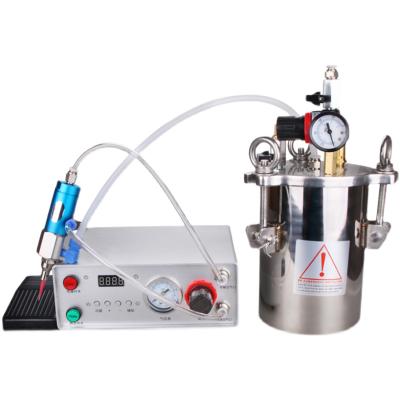 China 1-30L Precision Manual Component Silicone Epoxy Resin Adhesive Glue Dispensing Dispenser with Glue Storage Barrel for sale