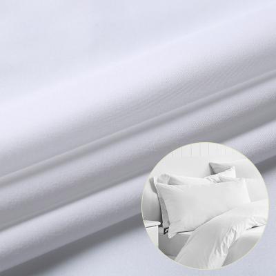 China Viable high quality 100% polyester white dyed solid color brushed home textile fabric for bedding for sale