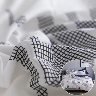 China Breathable high quality 100% polyester customized OEM woven brushed hot sale style printed hometextile fabric for bedding for sale