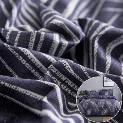 China Factory direct customized breathable 100% polyester woven brushed hot sale style printed bedding hometextile fabric for bedspread for sale