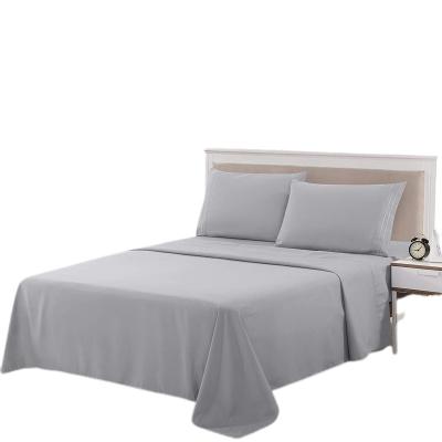 China 90 Gsm Triple Line Anti Dust Mite 100% Microfiber Piping Embroidered Sheets Popular Set, Fits Mattress Up To 16