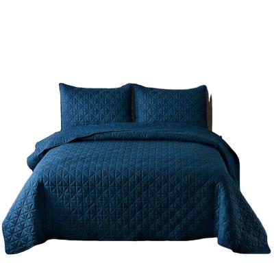 China Home All Season Luxury Bedding Set 3 Piece Super Soft Comforter Bed Cover Set, Blue Queen for sale