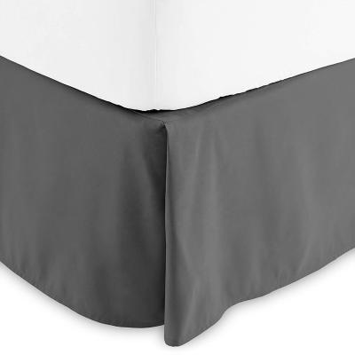 China 100% Home Brushed Microfiber Pleated Wrap Around Bed Skirts for sale