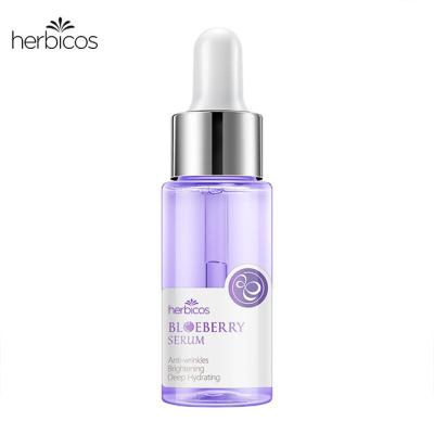 China Herbicos OEM 17ml Natural Vegan Whitening Moisturizing Essence Antioxidation Blueberry Anti Aging Serum for sale