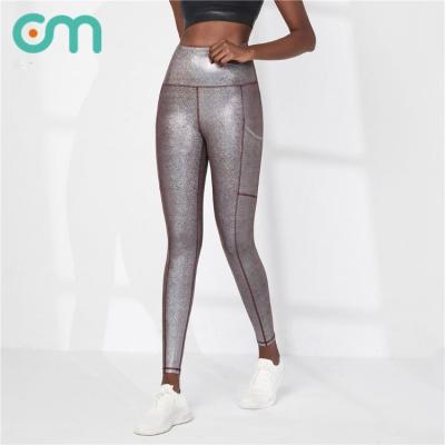 China Custom Made Hot Luminous Light Weight Yoga Pants Tight Sale Waist Lift Hip Tight High Moisture Absorption Sweat Breathable Fitness Pants for sale