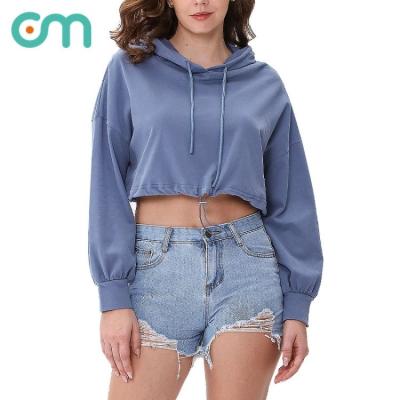 China Wholesale Sexy Women Hoody Edge Sweatsuits Sports Gym Fitness Elastic Tops QUICK DRY Sheath Long Establish Pullover Crop Hoodies for sale