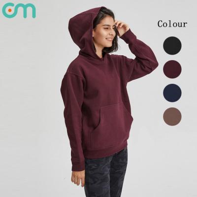 China Autumn Casual Fashion Solid Color Sleeve Sweatshirt Women Sportswear Loose Sweater Anti-wrinkle Long Hooded for sale