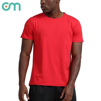 China Breathable Men Short Bodybuilding Gym Training Bodybuilding Muscle Fitness Core Solid T-Shirt for sale