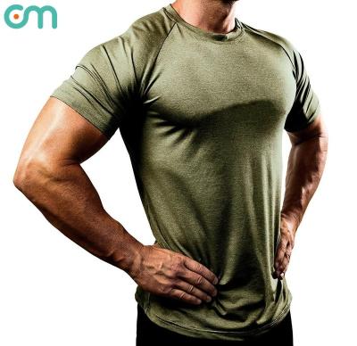 China Men's O Neck Breathable Moisture Wicking Performance Active Athletic T-Shirt for sale