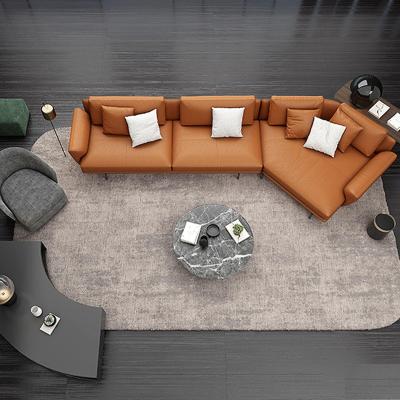 China Other Modern Living Room Leather Fabric Sofa Set for sale