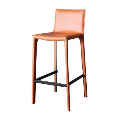 China (Size) Design Adjustable Modern Simple Iron BI-CAST Bar Leather Upholstered Umpire Chair For Cafe Furniture for sale