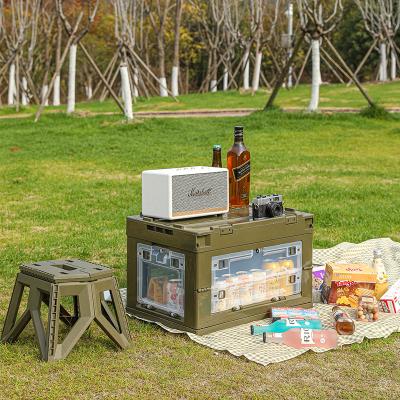 China Viable Outside Portable Large Size Sundries Matching Plastic Folding Storage Box Travel RV Storage Box Household Storage for sale