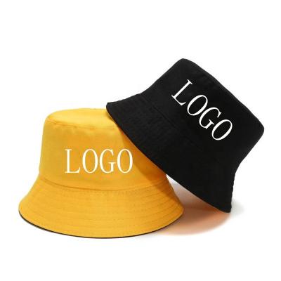 China Wholesale Cotton Unisex Reversible Fisherman Spring And Summer Logo Design Sunshade Embroidery Bucket Hat For Adult Children for sale