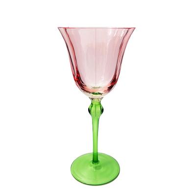 China Viable Original Cute Flowers Shape Wine Champagne Goblet Glass Cup for sale