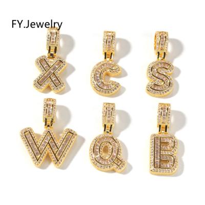 China Hiphop Newcomer Small Wand Hip Hop Initial Letter 26 Letters Charm Bling Bling Mens Womens Jewelry for sale