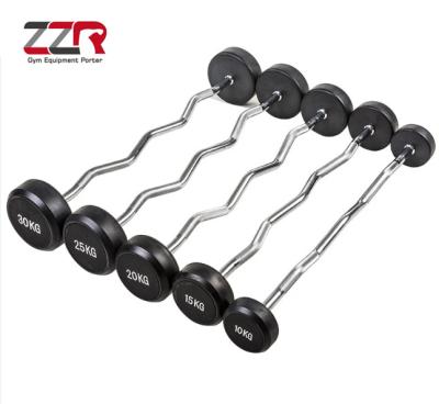 China 2022 New Environmental Friendly Professional Fixed Buckle Rubber Barbell With Iron Bull Comercial for sale