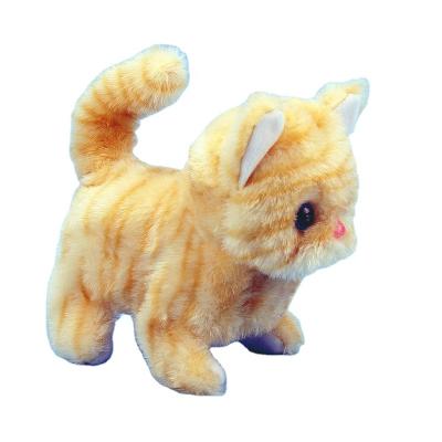 China Can Walk Fish Electric Cat Kitten Electric Toy Kids Can Bark, Walk, Curl Tail Plush Toy Battery Kitten Baby Toy Electric Kitten for sale