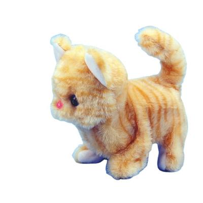 China Can Scream Children's Electric Toys Kitten Can Bark, Walk, Curl Tail Tail Electric Kitte Baby Electric Children's Kitten Battery Toys Plush Toys for sale